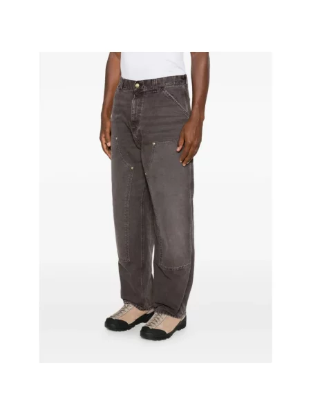 Jeansy Carhartt Wip brązowe
