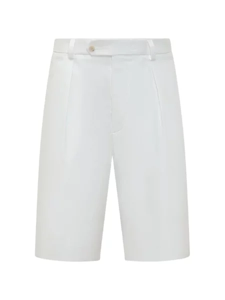 Pantaloni scurți Boss plisate alb