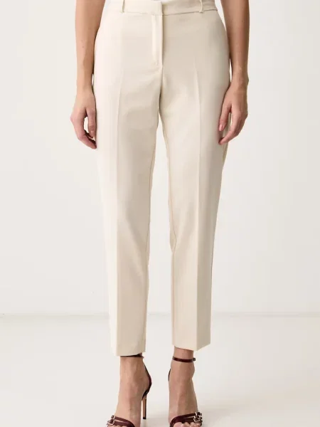 Haveone pantaloni straight pentru femei bej