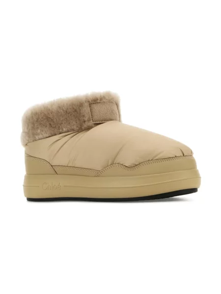 Buty do kostki Chloe skórzane brązowe