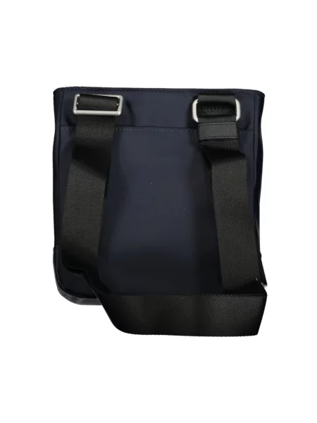 Lniana torba crossbody Tommy Hilfiger biznesowa niebieska