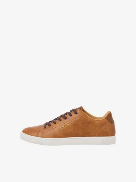JACK & JONES Nízke tenisky koňaková / zlatá hnedá