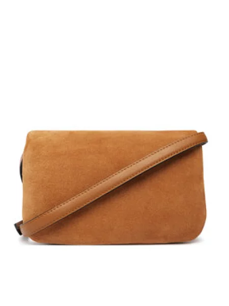 Karl Lagerfeld crossbody kabelka dámska semišová K/SIGNATURE hnedá