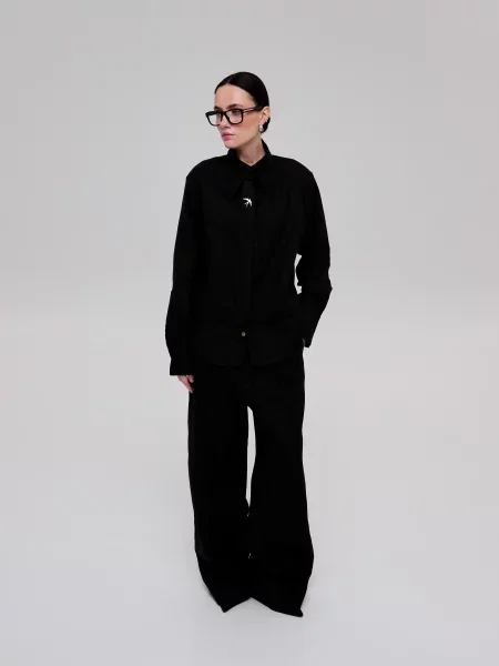 Лляні Штани GNIZDO чорний