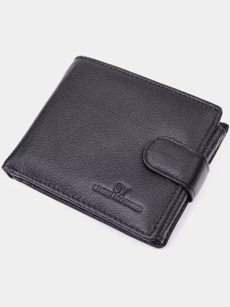 Кожаный кошелек St Leather Accessories черный