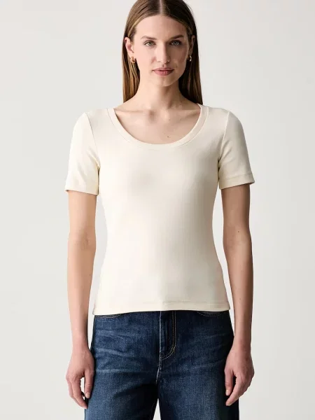 Weekend Max Mara tricou basic pentru femei din cu WKDMULTIJ bej