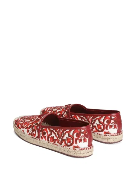 Espadrile Dolce & Gabbana cu imagine din canvas roșu