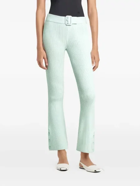 Pantaloni Courreges tricotate verde