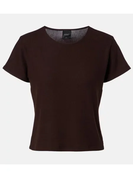 Tricou Leset din jerseu maro