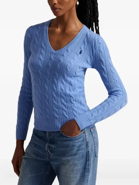 Căciulă Polo Ralph Lauren cu broderie tricotate de costum albastru