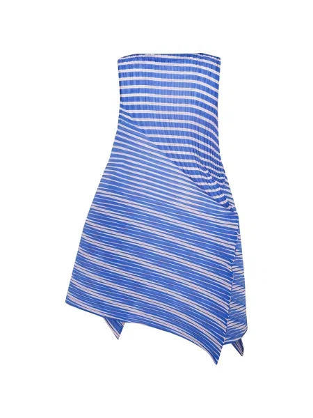 Rochie Issey Miyake cu dungi de costum albastru