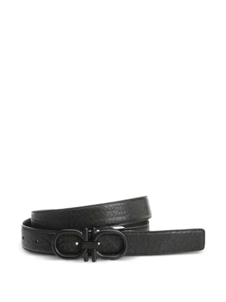 Cu centură curea Ferragamo din piele negru