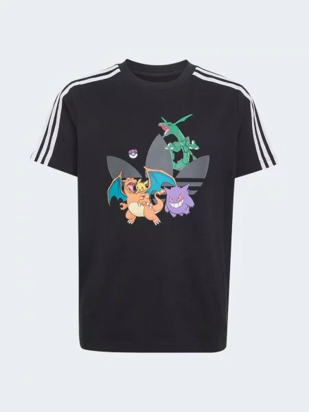 Adidas Originals majica za djecu od pamuka POKEMON crna