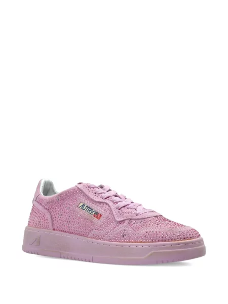 Sneakerși Autry din piele de căprioară roz
