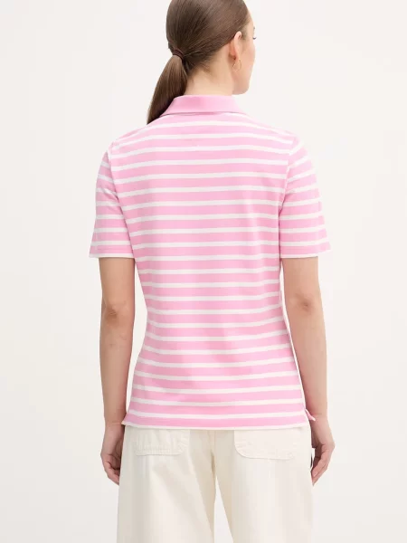 Tommy Hilfiger polo z bawełną różowa