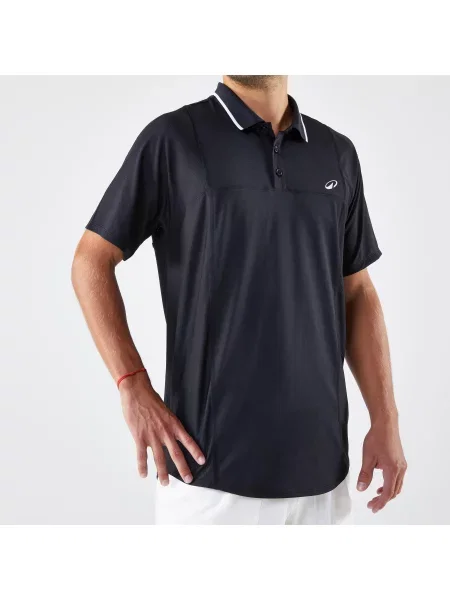 Koszulka polo do tenisa Artengo Dry czarna
