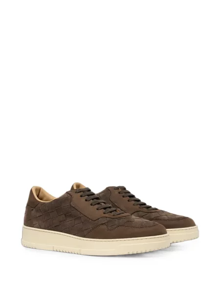 Sneakerși Scarosso din piele de căprioară maro