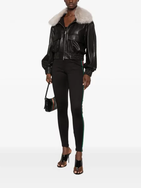 Pantaloni Gucci cu dungi negru