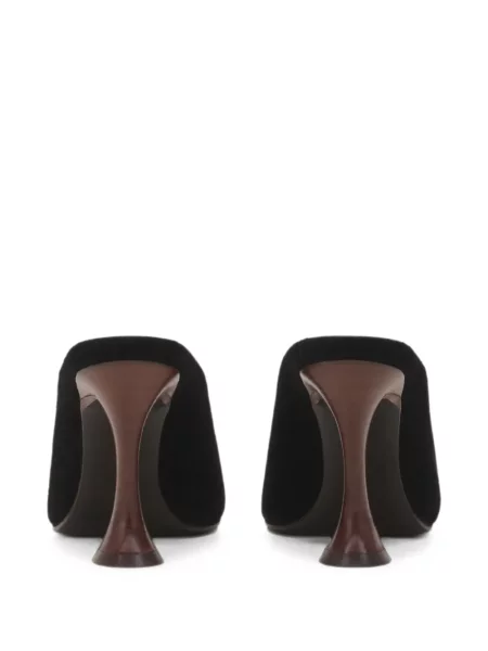 Papuci tip mules Lanvin din piele de căprioară negru