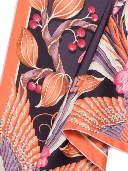 Raštuotas šalikas Ferragamo oranžinė