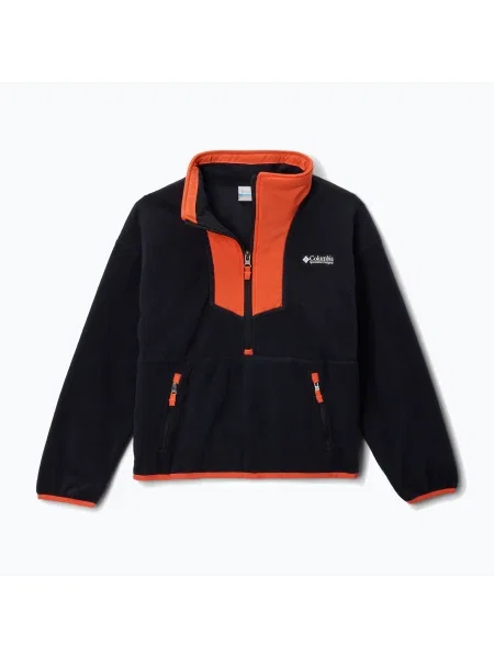 Gyerek pulóver Columbia Sequoia Grove Half Zip Fleece black/zing. Méret: S fekete