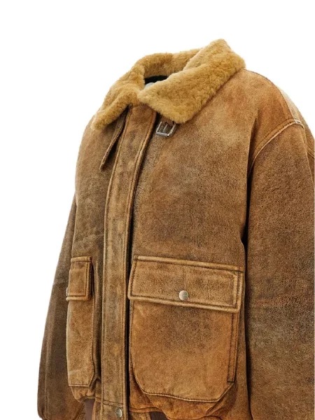 Gulerat geanta de piele Halfboy maro