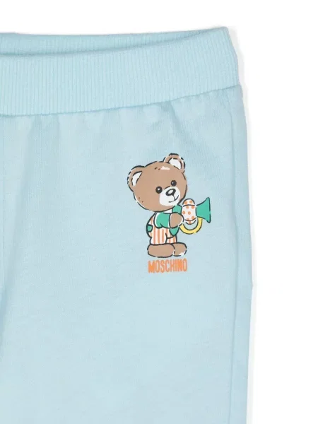 Spodnie dziecięce Moschino niebieskie
