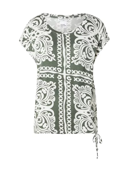 ZABAIONE Tricou verde jad alb