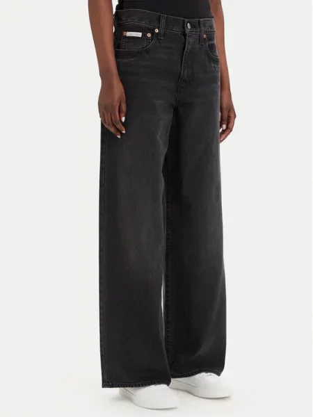 Calvin Klein Jeans Дънки Wide Leg черен