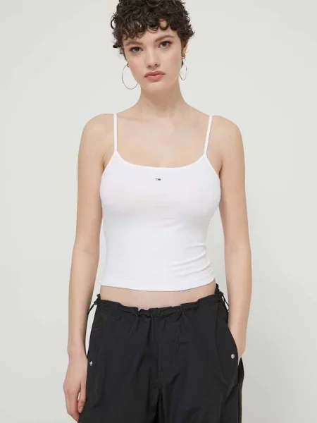 Топ Tommy Jeans бяло