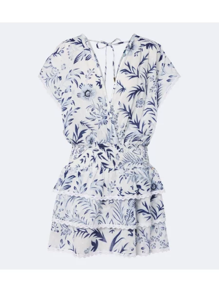 Rochie Melissa Odabash cu model floral alb
