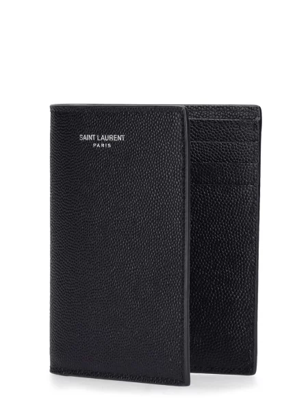 Kožená peňaženka Saint Laurent čierna