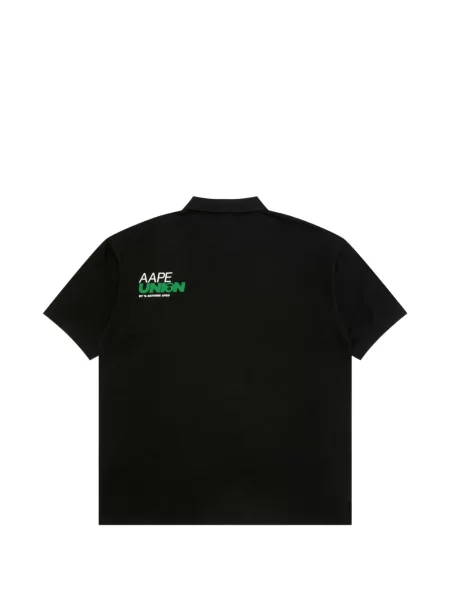 Поло тениска Aape By *a Bathing Ape® с принт черно