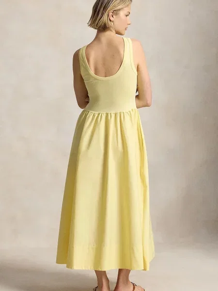 Polo Ralph Lauren rochie evazată galben