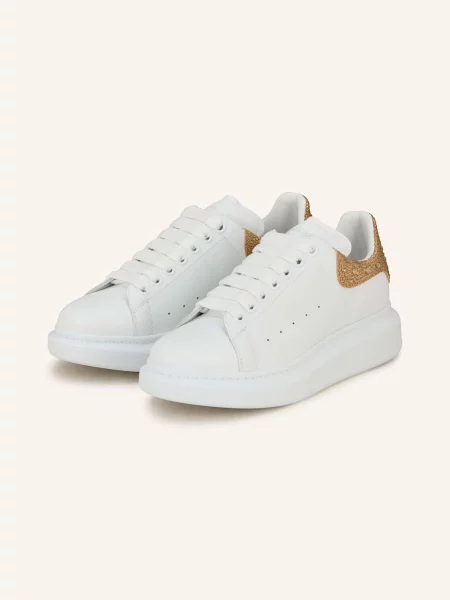 Mcqueen Sneakersy Z Ozdobnymi Kamykami weiss białe