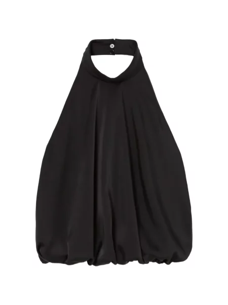 Top Claudie Pierlot cu gât halter negru