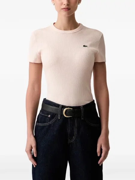 Tricou Lacoste cu autograf roz