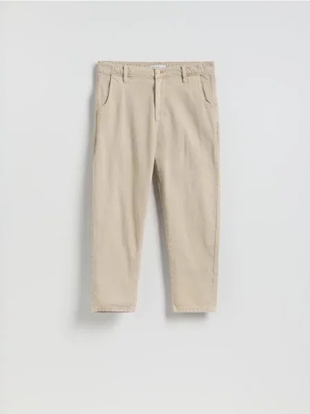 Reserved Jeansy jogger fit beżowy