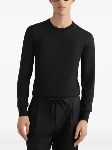 Pulover Dolce & Gabbana cu decolteu rotund negru