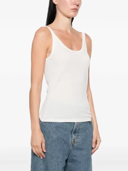 Top Loulou De Saison tricotate alb