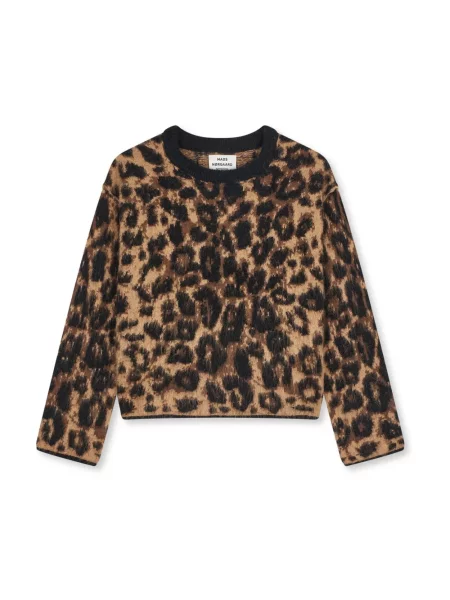 Sweter Mads Norgaard z nadrukiem brązowy