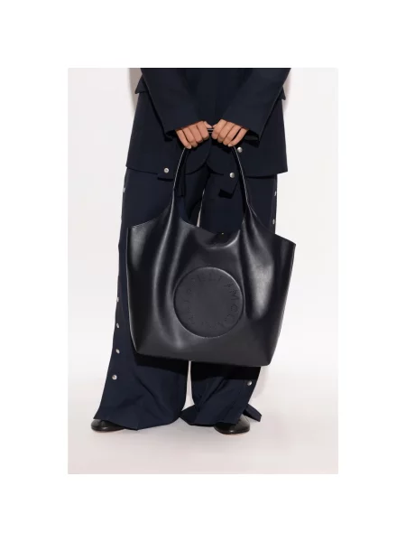 Shopperka Stella Mccartney z logo dwustronna niebieska