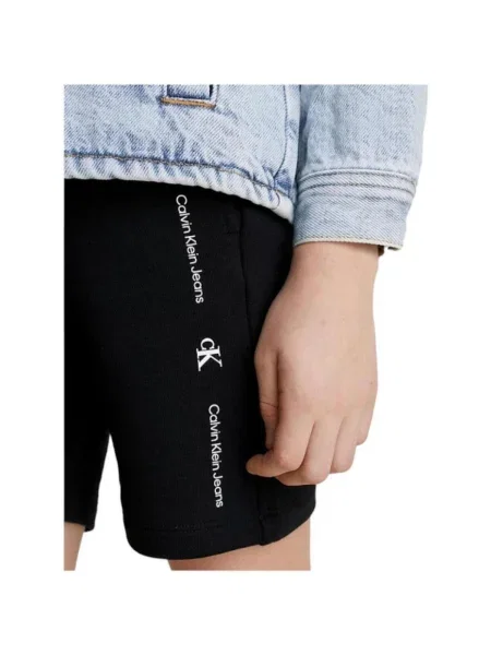 Pantaloni copii Calvin Klein Jeans negru