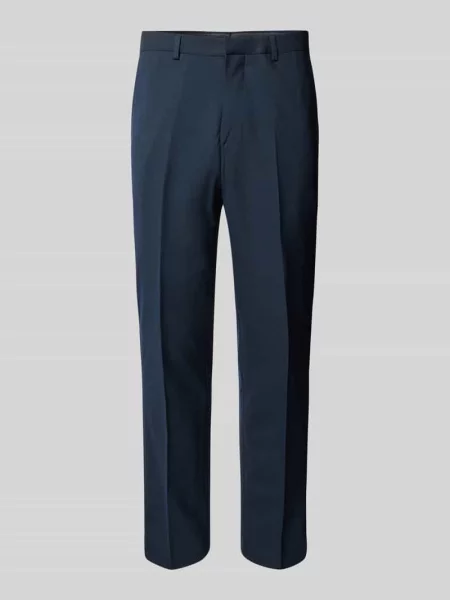 Spodnie do garnituru o kroju slim fit ze wzorem w pepitkę model ‘s.O ULTIMATE’ S.oliver Black Label granatowe