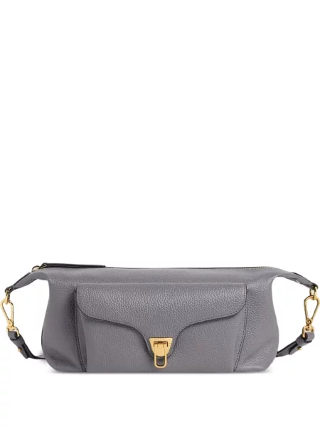 Geanta crossbody Coccinelle din piele gri
