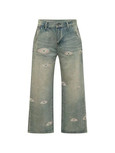 Blugi Kidsuper cu tepi albastru