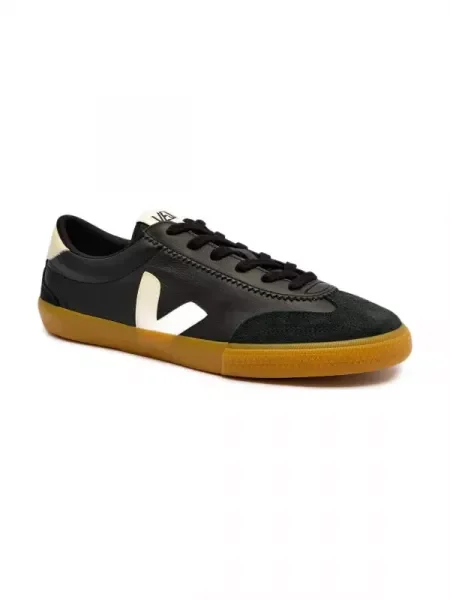 VEJA De piele sneakers Volley alb