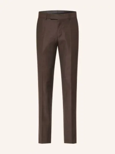Boss Spodnie Garniturowe Genius Extra Slim Fit braun brązowe