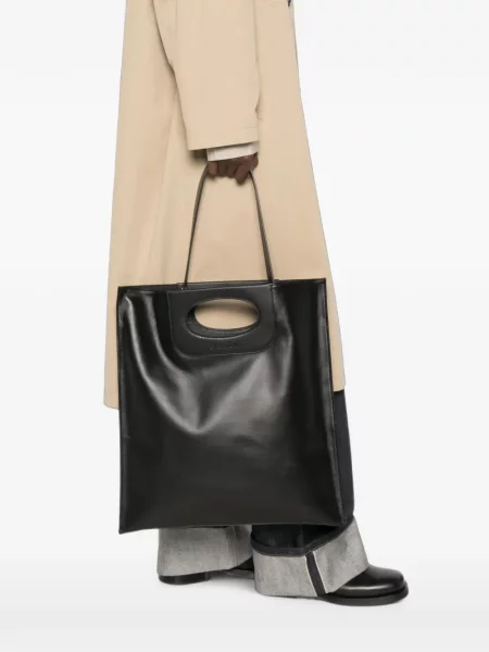 Geantă shopper Gherardini din piele negru