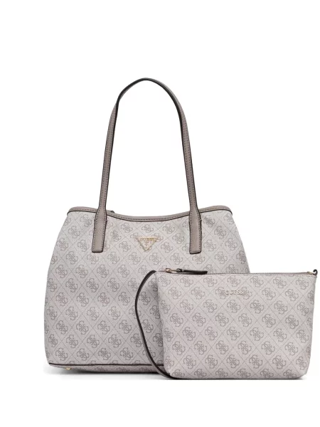 Geantă shopper Guess cu autograf gri